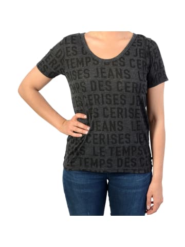 Le Temps des Cerises T-Shirt mit Songtext Dunkles Aschgrau