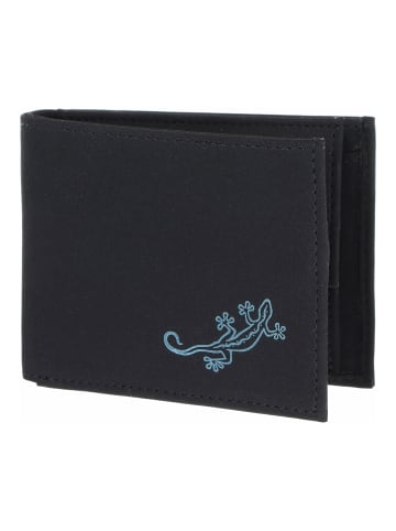oxmox New Cryptan Geldbörse RFID Schutz 11 cm schwarz-lizard 2.0 cyan