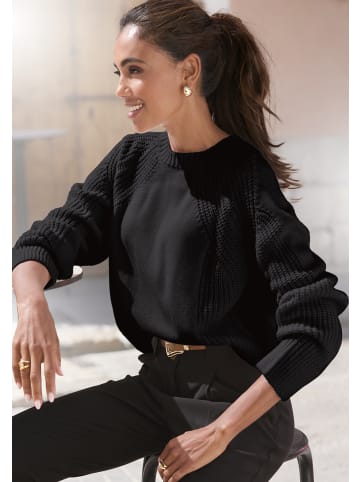 LASCANA Strickpullover in schwarz
