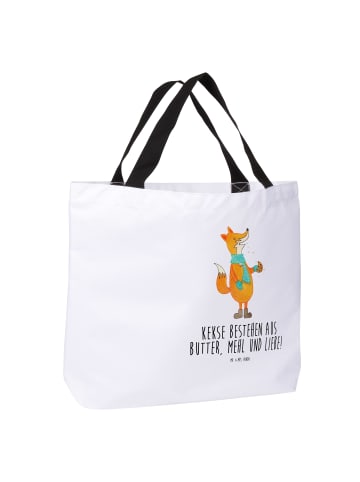 Mr. & Mrs. Panda Strandtasche Fuchs Keks mit Spruch in Weiß