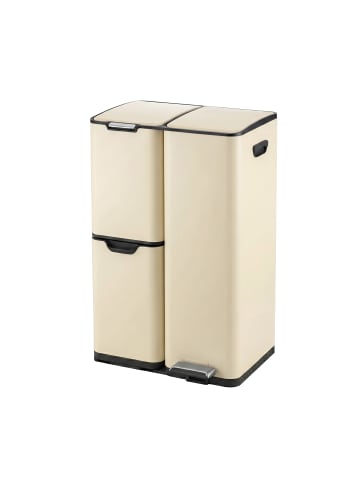 relaxdays Mülleimer in Beige - 60 Liter