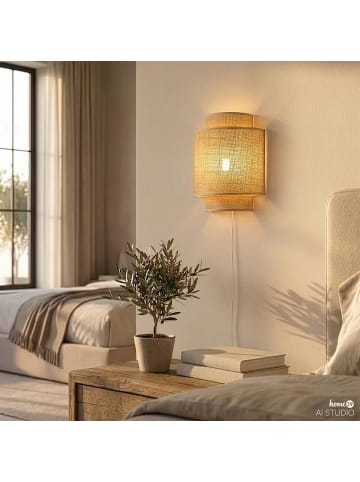 Butlers Wandleuchte RAW LINEN in Braun
