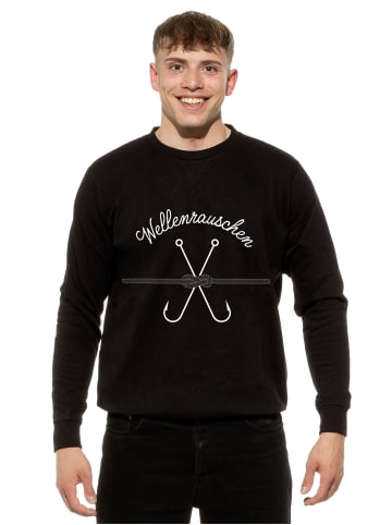 Cotton Prime® Sweatshirt Anker Wellenrauschen in Schwarz