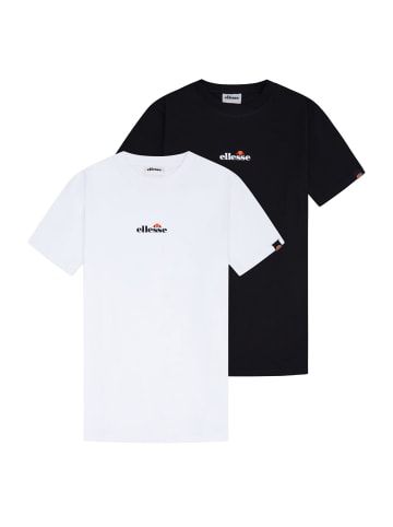 ellesse T-Shirt 2er Pack in Schwarz/Weiß