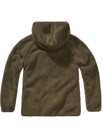 Brandit Fleecejacke/Fleecepullover "Women Teddyfleece Jacket Hooded" in Grün