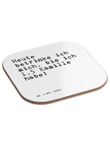 Mr. & Mrs. Panda Untersetzer für Gläser Heute betrinke ich mich,... in Weiß