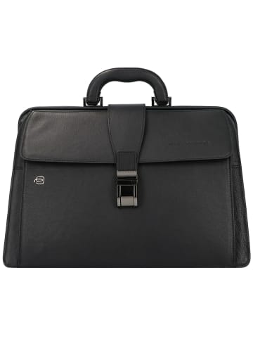 Piquadro Black Square Aktentasche Leder 37 cm in black