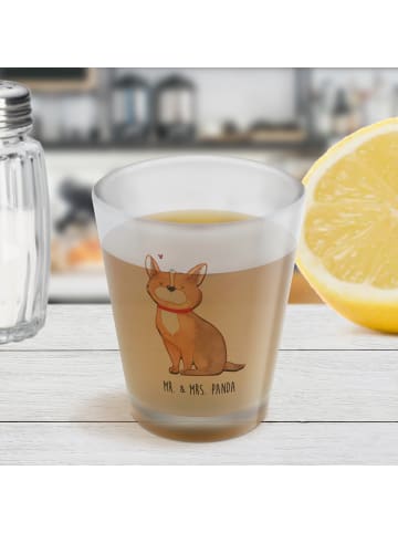 Mr. & Mrs. Panda Schnapsglas Hund Glück ohne Spruch in Transparent