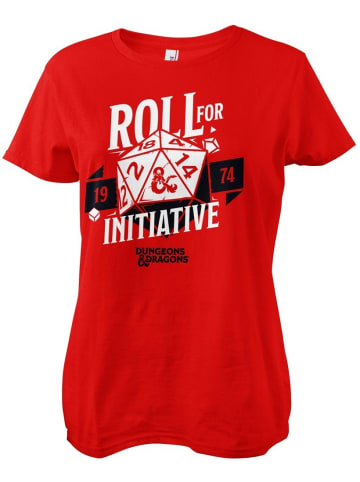 Dungeons And Dragons Shirt "D&D Roll f. Init." in Rot