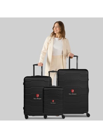 Tonino Lamborghini Bologna 4 Rollen Kofferset 3-teilig in black