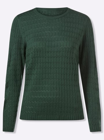 Sieh an! Rundhalspullover in moos