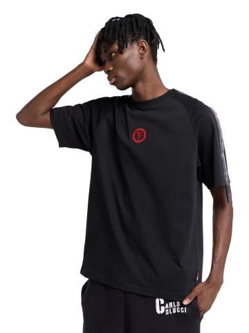 Carlo Colucci T-Shirt Evoli in Schwarz