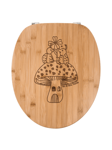Mr. & Mrs. Panda Holz Toilettendeckel Marienkäfer Fliegenpilz oh... in Transparent