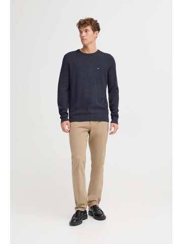 FQ1924 Strickpullover FQGRANBY STRUCTURE CREW NECK in Blau