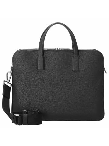 BOSS Crosstown - Aktentasche Leder 38.5 cm in schwarz