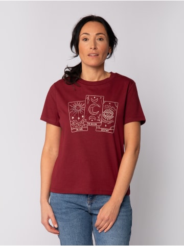 wat? Apparel T-Shirt Tarot Set in Weinrot