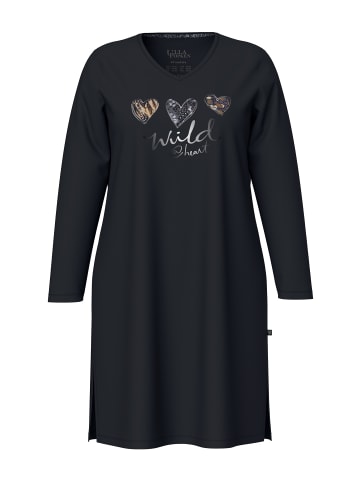 Ulla Popken Nachthemd in schwarz