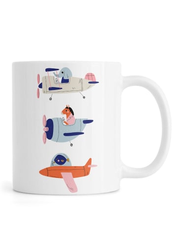 Juniqe Tasse "Aeroplane Race II" in Bunt