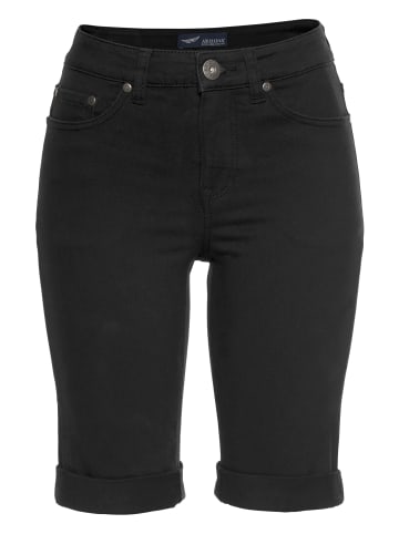 ARIZONA Jeansbermudas in schwarz