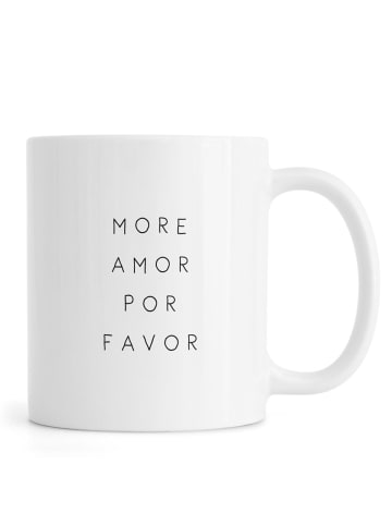 Juniqe Tasse "More Amor" in Schwarz & Weiß