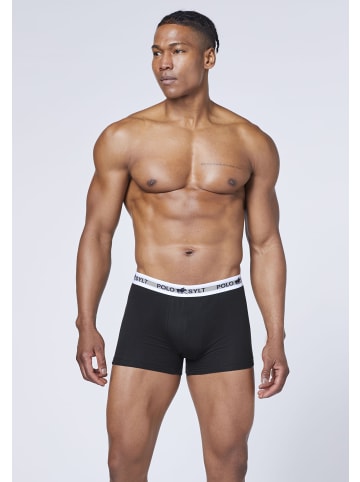 Polo Sylt Boxershorts im Sechserpack und Label-Look in Schwarz