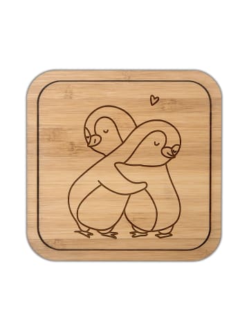 Mr. & Mrs. Panda Tassenuntersetzer Pinguine Kuscheln ohne Spruch in Transparent