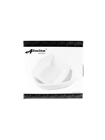 Almina 2er Servierschalen Set in Weiß