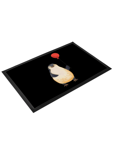 Mr. & Mrs. Panda fußmatte Pinguin Luftballon ohne Spruch in Schwarz