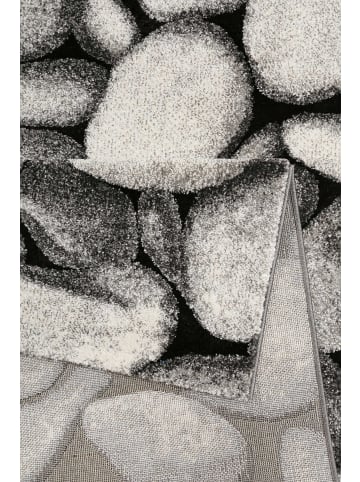 Wecon Home Teppich "Stony Island" in Silber/Schwarz