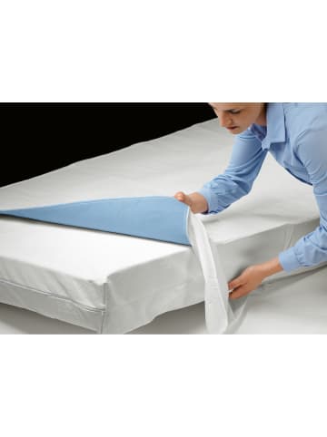 Erwin Müller Textilfaser Matratzenschutz wasserdicht/kochfest 2er-Pack in weiss