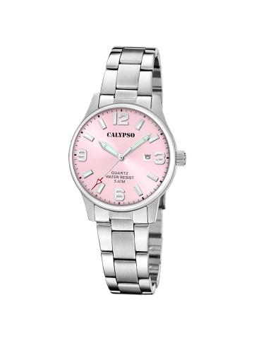 Calypso Damenuhr Quarz Stahl/Rosafarben Pink / Silber