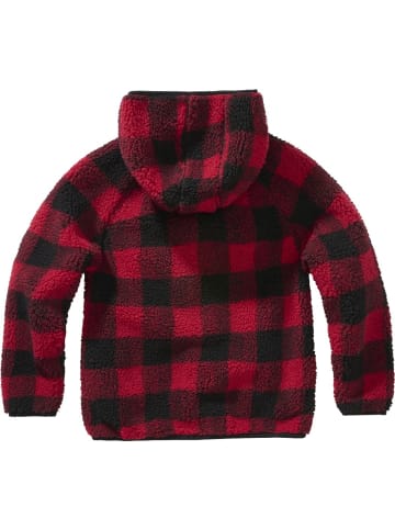 Brandit Kinder Fleecejacke/Fleecepullover "Kids Teddyfleece Jacket Hooded" in Rot