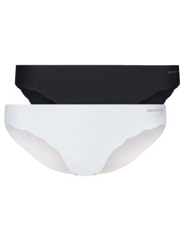 Skiny 2er Pack Rio Slip in white-black