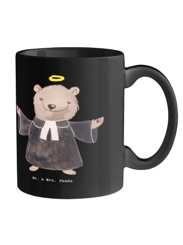Mr. & Mrs. Panda Keramtiktasse Pastor Verbindung mit Spruch in Schwarz