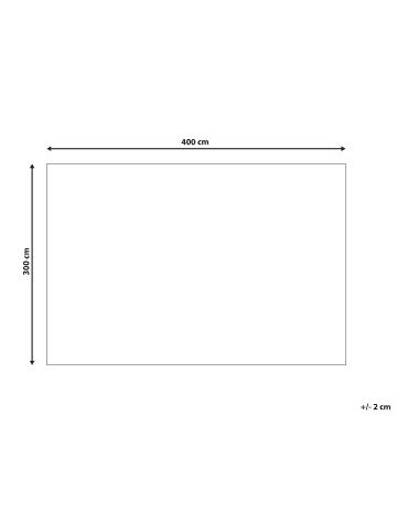 Beliani Geflochtener Teppich ESENTEPE in Beige - (W) 300 x (L) 400 cm
