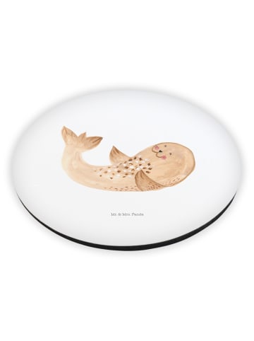 Mr. & Mrs. Panda rundmagnet Robbe Liegen ohne Spruch in Weiß