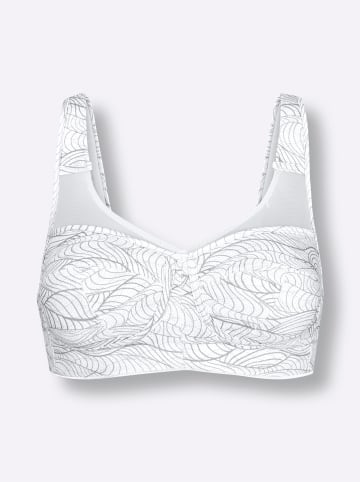 WITT WEIDEN Entlastungs-BH ohne Bügel in weiß-steingrau