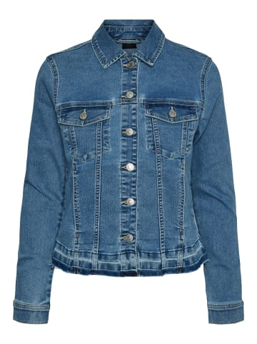 Vero Moda Jeansjacke mit Fly-Away Kragen in Light Blue Denim