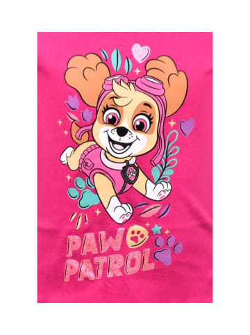 Paw Patrol Langarmshirt Paw Patrol Skye mit Glitzer in Dunkelpink
