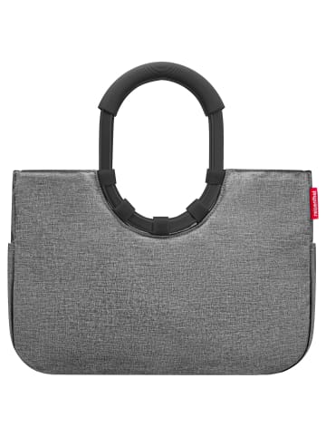 Reisenthel loopshopper M / Shopper 40 cm (frame raffia black) in frame twist silver
