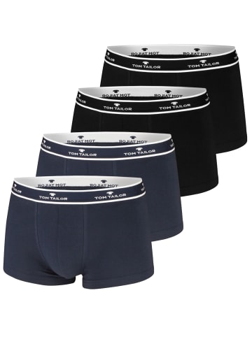 Tom Tailor Boxershorts 4er Pack in Schwarz / Navy