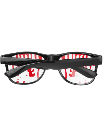 tectake Spaßbrille mit dem Motto „Horror“, schwarz/rot