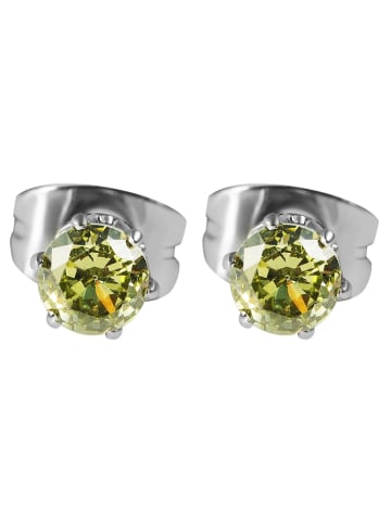 Adeliás Damen Ohrringe – Ohrstecker aus Edelstahl mit Zirkonia in silber