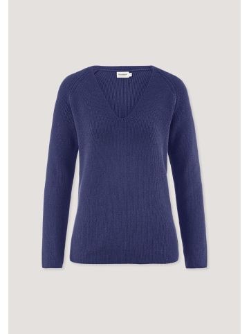 Hessnatur Strick Pullover in irisblau