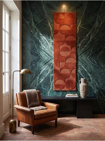 KADIMA DESIGN Teppich Wolle für Fußbodenheizung DEBEN modern Wohnzimmer Diele in Terrakotta