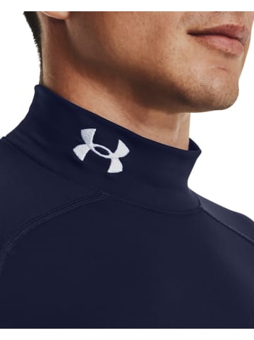 Under Armour Longsleeve "ColdGear Compression Mock" in Blau