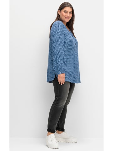 sheego Tunika in tiefblau-gemustert