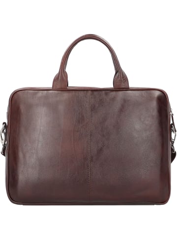 Dermata Aktentasche Leder 39 cm Laptopfach braun