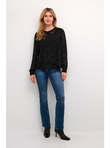 Cream Langarm-Bluse CRYana Straight fit in Pitch Black