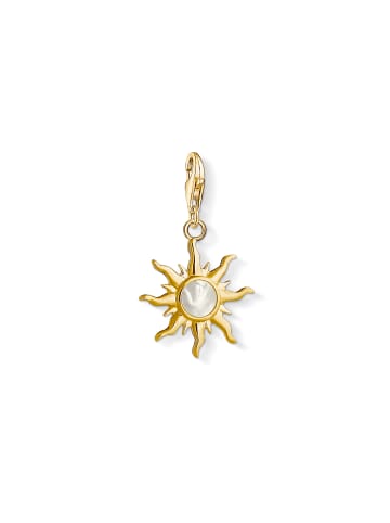 Thomas Sabo Charm-Anhänger Sonne Mit Perlmutt Stein in gold, weiß